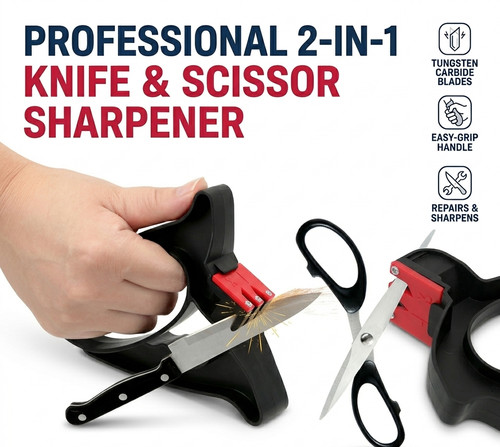 Knife and scissor - 2-in-1,