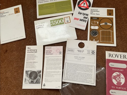 Rover 3500 handbook with - p6,