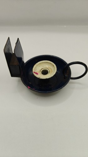 Vintage blue candle holder - blue,