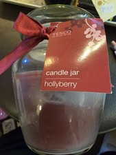 Tesco Hollyberry Glass Candle