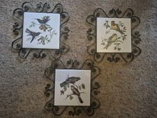 Vintage Bird Tile Wall Art -