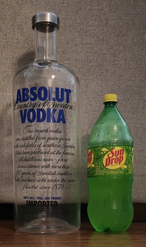 Absolut vodka display bottle - absolut,