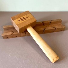 Wooden Mallet + Mitre Box
