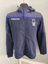 Nottingham Forest Mens Macron Coat Jacket Small S Black / Blue - Track jacket