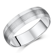Mens Palladium Ring Argentium Silver with Palladium 950 Center Inlay Court 6mm 