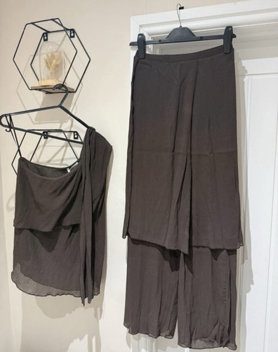 Women brown chiffon - brown,