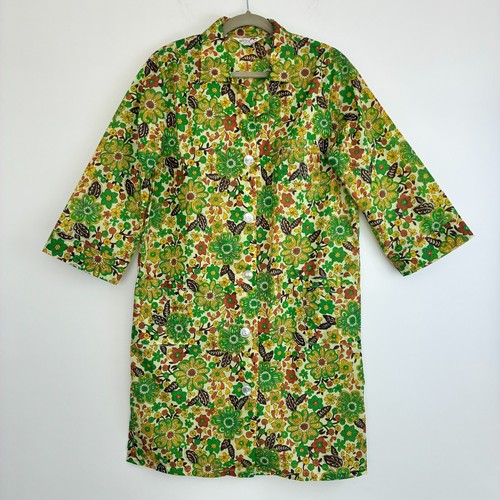 Vintage 60s nylon housecoat - nylon, uk