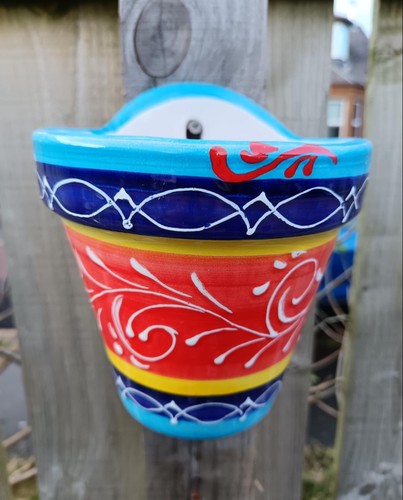 Spanish wall pot ceramic - pot,