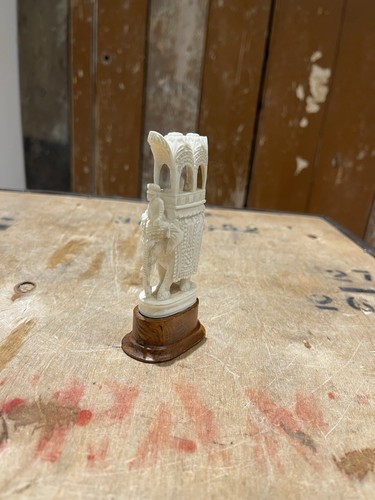 Vintage indian carved statue - indian,