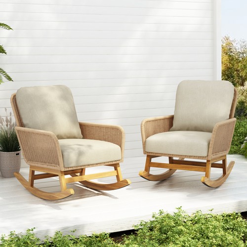 Outdoor wicker rocking chair - outdoor,