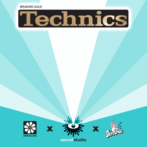 Technics brushed metal - metal, decal