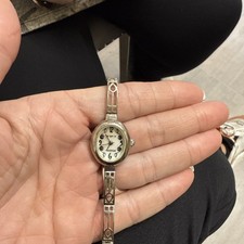 Carvel Quartz Watch 925 Silver Mackintosh Style with Roman Numerals