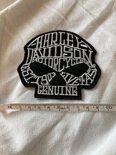 Harley Davidson Willie G Skull Black White Patch Motorcycle Biker Motorbike