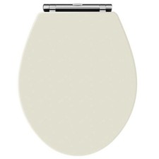 Hudson Reed Richmond Soft Close Toilet Seat Ivory Chrome Hinges