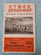 STOKE SPEEDWAY HANLEY 1961