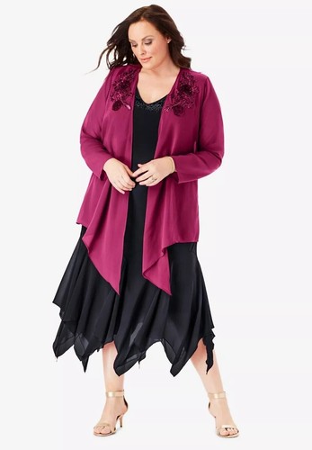 Roamans dark pink - dark, sheer