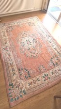 Lovely, large Traditional Persian, Oriental Rug carpet 2.77m x 190m, Pink/Peach