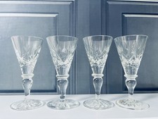 Vintage Set Of 4 Cut Crystal Sherry Glasses Stands 5” Tall