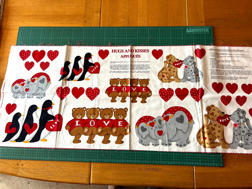 Hugs kisses appliques - cut, &