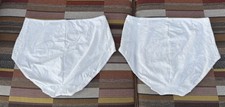 2 Pairs Marks and Spencer Ladies Briefs, Full, White, Lace Detail, Size 22 BNWOT