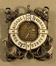 Vintage Portuguese Life Saving Bravery Medal I..S.N.  Portugal