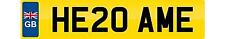 PRIVATE NUMBER PLATE AME AMY AMIE AMI AMIES HERO HE20 AME CHERISHED REGISTRATION