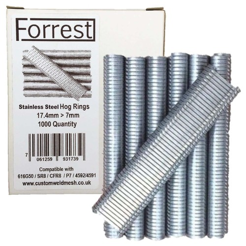 Hog rings 1000qty - 1000qty, netting