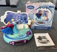 LEXiBOOK  Projector Alarm Clock Radio Disney Frozen Elsa Anna Please Read