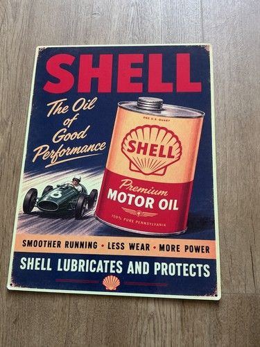 Shell motor oil garage - oil, metal
