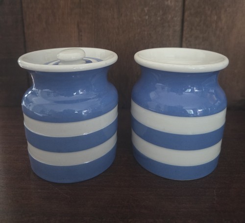 Cornishware storage jars set - cornishware,