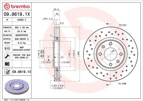 Brembo xtra front brake - xtra,