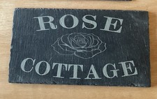 slate house sign laser