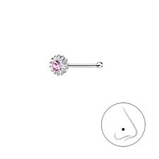 925 Crystal Nose Stud Ball End