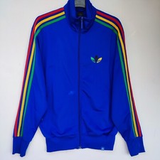 Adidas Originals Blue Rasta Firebird Tracksuit Top Jacket | Men's Small