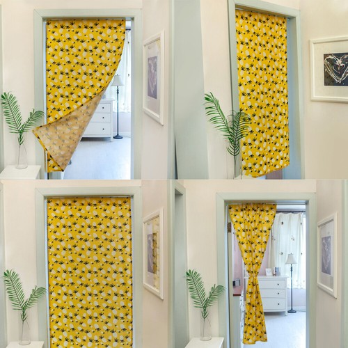 Pineapple print doorway - pineapple,