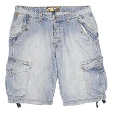 O'NEILL Mens Shorts Blue Casual Cargo 2XL W36 Lightweight Cotton Blend