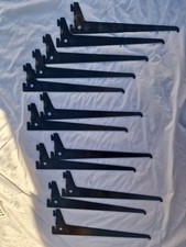 12 X Element systems  Bohnacker F Single Black.25 Cm Twin Slot Shelf Brackets