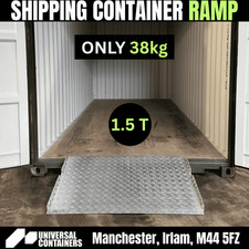 Aluminium Container Access Ramp – 1500kg Load, Safety Sides, Carry Handles