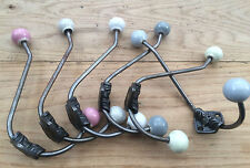Old Retro 50s 60s Style Ceramic Ball Tip Coat Hook Hanging Coat Rack Hook