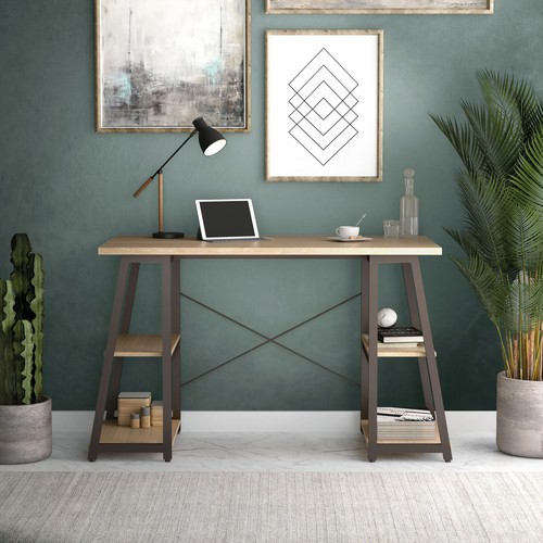 Home desk with shelves 1200mm - with, shelves,