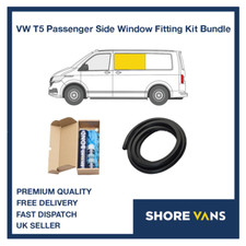VW T5 PASSENGER WINDOW GLASS FITTING BUNDLE - U-TRIM & BOND