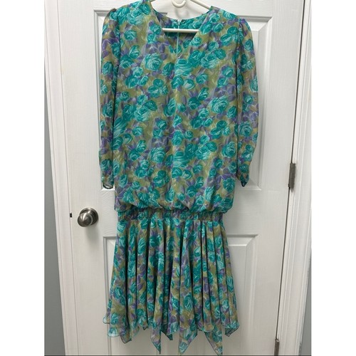 Vintage floral teal - floral, and