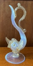 Salviati Fish Ewer, Venetian Murano Antique Hand Blown Art Glass - Damaged