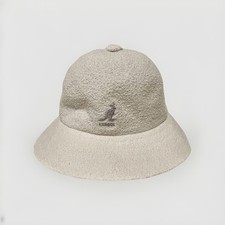 Kangol Bucket Hat Size S White Bermuda Casual Hip Hop 80s 90s Streetwear NYC