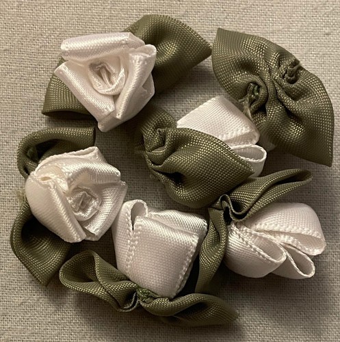 White ribbon rosebud flowers - rosebud,
