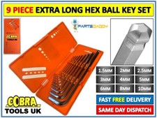 9 PIECE HEX KEY SET ALLEN KEYS