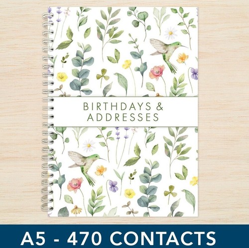 Birthdays address book - a5,