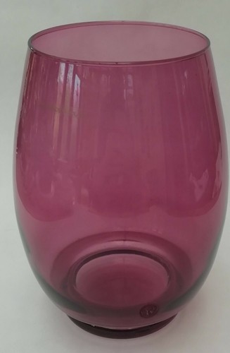 Purple glass hurricane - hurricane, vase