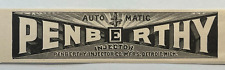 Penberthy Injector Vintage Print Ad Detroit Michigan Boiler Machinery 1894