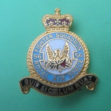 No 56 Squadron Royal Air Force Enamel British RAF/Military Lapel Badge/Brooch
